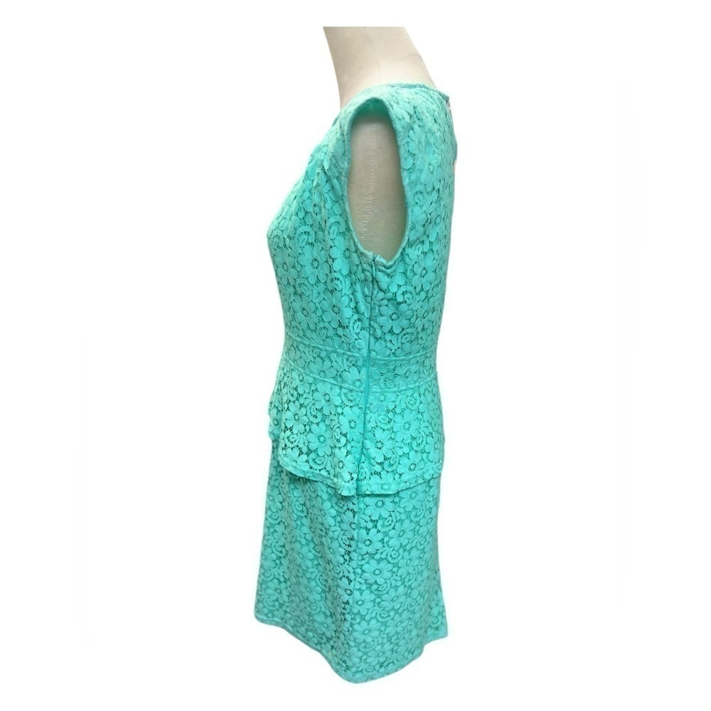 Spense women’s teal blue/green floral peplum dress size 8 - Picture 7 of 8